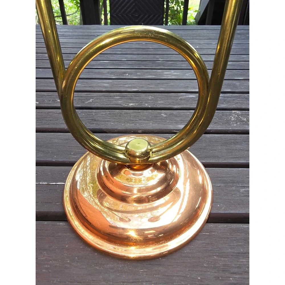 Vintage Copper Craft Guild Taunton Brass Copper Double Candlestick‎ Holder